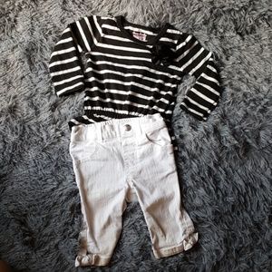 12 month black & white outfit